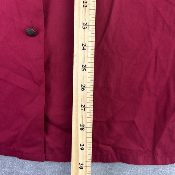 Bechamel Blouse M Red Native American Embroidery Metal‎ Indian Head Buttons VTG - Picture 8 of 13